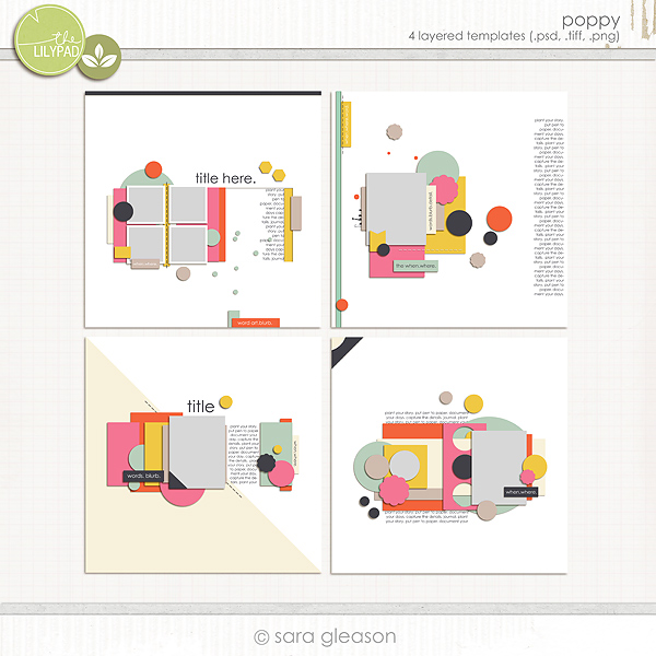 Poppy Page designs by Sara Gleason | available at The Lilypad